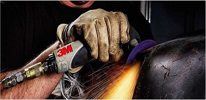 3M power tool using 3M Abrasives for Right Angle Tools for a great finish
